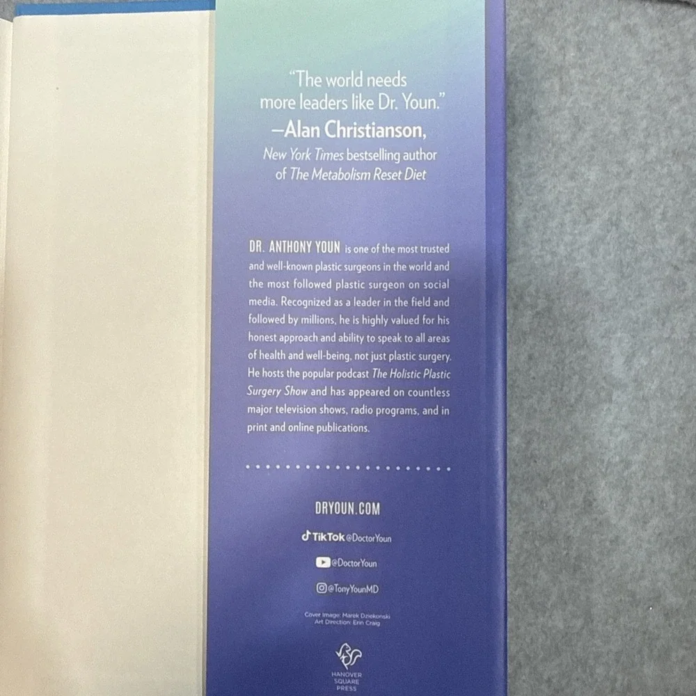 New Younger For Life By Anthony Youn MD Hardcover‎ Holistic Health Longevity